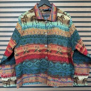 Jane Ashley Multicolor Woven Jacket